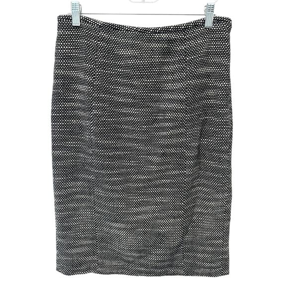 LOFT | Ann Taylor Black White Tweed Wool Pencil Skirt | Size 6 - Picture 1 of 6